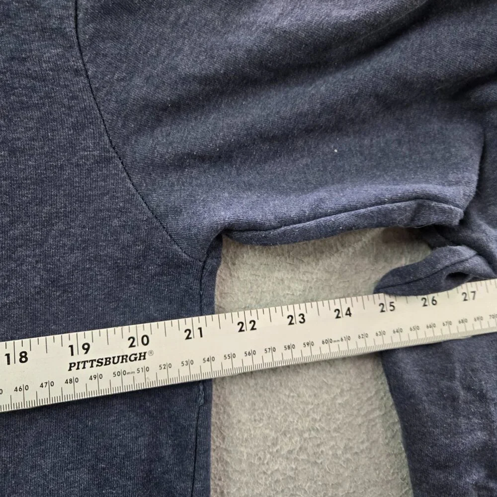 True Religion Men Sweatshirt Medium Blue Hoodie Logo Graphic Print Pullover